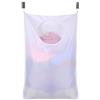 HomeFairy Borsa salvaspazio porta biancheria in tessuto Oxford da appendere alla porta + 2 ganci in acciaio INOX + 2 ventose, per camera da letto, cameretta, dormitorio o armadio White