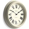 Jones Clocks® Venetian Orologio a parete | Orologio a tondo classico | 30cm | Crema pallida | Numeri romani | Design tradizionale ideale per cucina, soggiorno o camera da letto