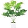 Laelfe Pianta Finta da Interno Monstera - 12 Foglie Monstera Pianta Finta di Palma Tropicale Artificiale Per Decorazione Interna Esterna di Casa, Ufficio, Giardino, Soggiorno