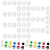 Heting-YQ 10 Strisce 60 Vasi Strisce di Vernice Vuote Mini Vasi di Vernice Vuoti Vasi per Pittura con Coperchi per Aule, Scuole, Dipinti, Festival D'arte (5 ml/0.17 oz)