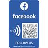 MESSAGENES | Adesivo Seguici su Facebook Smart QR - NFC | Pack 2 Unità Carta | Aumenta i Follower su Facebook | Riutilizzabile: Modifica Link Adesivo Quando Vuoi | Materiali Premium | Reti sociali