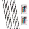Lixada 8 strisce LED USB da 50 cm, set di luci flessibili con mini telecomando, per TV, computer, retroilluminazione