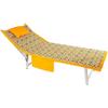 Caritex Telo Copri Lettino con Elastici, Tasche Laterali e Cuscino, Telo Mare per Lettino, 70x180 cm, in Microfibra Morbida e Assorbente, Salvaspazio Asciugatura Rapida, K080 (Maioliche Arancione)