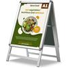 Newzealkids A Frame Sign Board Pavimento Display con cornice a scatto per pubblicità esterna, argento A1 Double Side Aluminium Stand