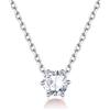 Suplight Collana Argento 925 Donna con Ciondolo Diamante Punto Luce Collana Donna Aprile Regalo per Ragazza Fidanzata Mamma Compleanno Natale