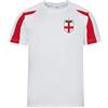 Super Lemon Maglietta unisex con stampa inglese per tifosi, ideale per sostenere l'Inghilterra durante il calcio, cricket, rugby, ideale per qualsiasi regalo di compleanno, bianco/rosso., L