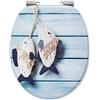 Wirquin 20722705 Sedile WC Woody 100% fsc y freno di caduta, blu