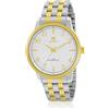 Marea Orologio B36177/3 - Orologio da uomo, design classico con tocchi moderni, in acciaio inox con lunetta e dettagli dorati, orologio da polso con quadrante argentato, 42 mm, argento, Bracciale