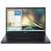 ACER Notebook Aspire 7 A715-51G-50FF Monitor 15.6" Full HD Intel Core i5-1240P Ram 8 GB SSD 512GB Nvidia GeForce RTX 3050 4GB 3x USB 3.2 Windows 11 Home