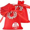 Sonekin 50pz Bomboniere Laurea, Rosso Sacchetti Laurea (Stile B) | Facile da Assemblare, Ben Fatto, Facile da Chiudere, Pensato per Cerimonie di Laurea, Molto Carino, Bomboniere Perfette