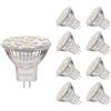 EKSAVE MR11 GU4.0 - Lampadina a LED da 4 W, equivalente a 25-35 W, GU4.0 Base AC/DC 12 V, 350 lm, 120°, faretti da incasso, 6000 K, 8 pezzi