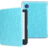 DMluna Custodia per Kobo Clara Colour/Clara BW/Clara 2E, Tolino Shine Colour/Shine 5/4 - Cover Protettiva Funzione Auto Wake/Sleep - Pelle Sintetica Premium, Antigraffio, Anticaduta, Azzurro