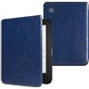 DMluna Custodia per Kobo Clara Colour/Clara BW/Clara 2E, Tolino Shine Colour/Shine 5/4 - Cover Protettiva Funzione Auto Wake/Sleep - Pelle Sintetica Premium, Antigraffio, Anticaduta, Blu Navy R64