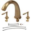 Hapivida Rubinetto per Lavabo a 3 Fori, Accessori per Bagno Miscelatore per Lavabo a Doppia Maniglia Vintage, Rubinetto per Bagno in Rame Pieno Rubinetti per Acqua Calda e Fredda(Bronzo)