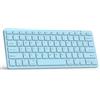 TQQ Tastiera Bluetooth Ricaricabile per iPad, Air, Pro, Mini, Samsung Tablet, Android, IOS e Windows, Tastiera Wireless, Blu