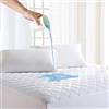 Cotton Comfort Bedding Coprimaterasso trapuntato profondo impermeabile, protezione dagli acari e imbottitura ipoallergenica traspirante, per tutte le misure del letto del Regno Unito (king size: 150 x 190 cm)