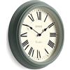Jones Clocks® Venetian Orologio a parete | Orologio a tondo classico | 30cm | Verde | Numeri romani | Design tradizionale ideale per cucina, soggiorno o camera da letto