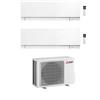 Mitsubishi Climatizzatore Dual Split Kirigamine Zen MSZ-EF Bianco 9+15 con MXZ-2F53VF Inverter R32 WiFi Classe A+++ ,