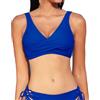 CUPSHE Costume da bagno da donna Bikini Top con fascia avvolgente, costume da bagno con lacci auto-regolabili con spalline larghe fisse, nero, M