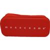 ASTUCCIO MONOCROMO 2 ZIP SILICONE E POLIESTERE COLORE RED