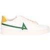 4line Sneaker Bassa Bianca/Verde/Gialla Uomo