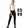 HULG Pantaloni Moto Donna,jeans Da Moto Slim Fit Da Donna Con Protezioni Per Ginocchia E Fianchi, Pantaloni Da Moto Skinny Elastici (Black,XS)