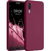 kwmobile Custodia Compatibile con Huawei P20 Cover - Back Case per Smartphone in Silicone TPU - Protezione Gommata - viola bordeaux