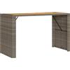 vidaXL AX Tavolo 185x80x110cm Polyrattan Grigio Acacia Legno Patio Giardino News 368701