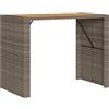 vidaXL AX Tavolo 145x80x110cm Polyrattan Grigio Acacia Legno Patio Giardino News 368699