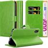 Cadorabo Custodia Libro per Apple iPhone XS MAX in VERDE ERBE - con Vani di Carte, Funzione Stand e Chiusura Magnetica - Portafoglio Cover Case Wallet Book Etui Protezione