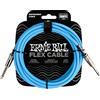 Ernie Ball Flex Cavo per strumenti, dritto / dritto, 3m, colore blu