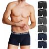 UOMO 6 Boxer Uomo, Taglie Forti, Cotone Elasticizzato, Taglie dalla M alla Taglia calibrata 5XL, Colori Nero Blu Grigio (XXXXXL)
