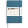 LEUCHTTURM1917 363399 Taccuini Medium A5, Copertina morbida, 123 pagine numerate, Stone Blue, Puntini