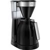 Melitta Easy Top II Therm 1023-08 Macchina da Caffè Americano a Filtri da 1 Litro (8 Tazze) con Serbatoio, Color Nero