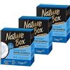 Nature Box Shampoo resistente all'umidità con olio di cocco, cosmetico naturale vegano, 250 millilitri, confezione da 3 (3 x 85 g)