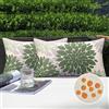 Serento Federe Cuscini Divano 30x50 Verde Copricuscini per Divano Lino Impermeabile Dalia Fiore Fodere Quadrate Esterno Decorativi Arredo Moderno Casa Auto Giardino Balcone Soggiorno Letto Sedia Set di 2