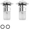 HERKINDNESS 2 Pezzi Tappi Lavandino Bagno, Tappo Lavandino Pop-Up Universale, Tappo Lavandino Bagno Click Clack Migliorato, Acciaio Inossidabile, Anti Intasamento e Odore (34-40mm)