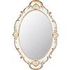 Eaoundm 37 x 25 cm specchio ovale antico decorativo da parete specchio vintage appeso (bianco)