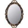 Eaoundm Specchio decorativo ovale da parete, 36,8 x 25,4 cm, stile vintage, colore: marrone