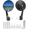 SUPAREE Specchietti Moto Manubrio Specchi Bar End Omologati Specchietti moto Omologati Rotondi per Motociclo Scooter Cruiser