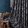 NAPEARL Tende damascate nere per soggiorno, stile gotico, per camera da letto, tende jacquard per camera da letto, lunghezza 213 cm, set di 2 pannelli, ciascuno 132 x 213 cm