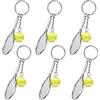 EQLEF Racchetta da Tennis Portachiavi Creativo, Sport Tennis Palla (6 Pezzi)