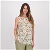 Olly Doo Top smanicato fantasia con scollo a giro