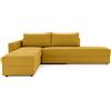 LOOKS BY WOLFGANG JOOP Looks III - Divano di design con molle molle, divano ad angolo con funzione letto, 287 x 229 x 77 cm, colore: Giallo
