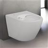 Inbagno Water Sospeso Rimless salvaspazio, design moderno in ceramica bianca serie Tokyo