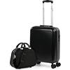 ITACA - Valigia Grande e Resistente, Valigie Eleganti, Valigia Da Stiva Robusta, Trolley Spazioso. Serratura a Combinazione TSA, Nero