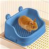 septillar Lettiera Coniglio, Medio Vassoio Rettangolare per Letame Piccoli Animali Staccabile Addestratore Vasino Toilette Gabbie per Animali Domestici Conigli Porcellini d'India Criceti Cincillà (Blu)