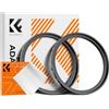 K&F Concept 2 pcs Anello Adattatore Step-Up da 55mm a 58mm, Filtro Anello Adattatore con Un Panno di Pulizia