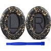 SoloWIT Cuscinetti Auricolari di Ricambio per Bose QuietComfort 35 (QC35) e Quiet Comfort 35 II (QC35 II), Padiglioni con Pelle più Morbida, Schiuma Isolante dal Rumore e Maggiore Spessore