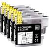 Tinnee LC-980 LC-1100 Cartucce d'inchiostro Sostitutive per Brother LC980 XL Brother LC1100 XL Cartucce per Brother DCP-J140W 145C 165C 185C 195C 197 197C DCP373CW 365CN 375CW 385C 390CN DCP-383C